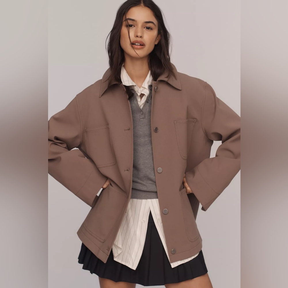 Theory Oversized Utility Jacket in Neoteric Twill